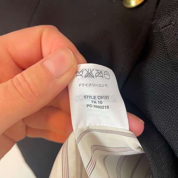 J. Crew Women's 2 Navy Rhodes Blazer Gold Button Italian Wool Careerwear‎ Preppy - Picture 6 of 9